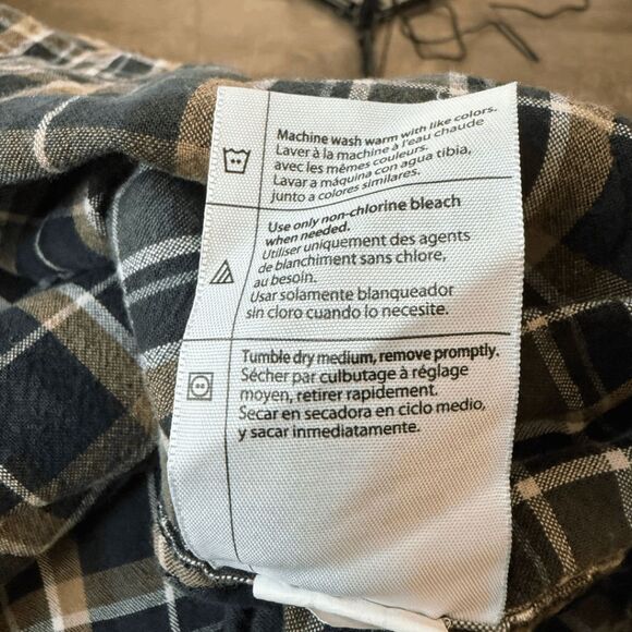 Carhartt Men's Relaxed Fit Plaid Long Sleeve Button Down Shirt Black Yellow 2XL - Picture 5 of 8